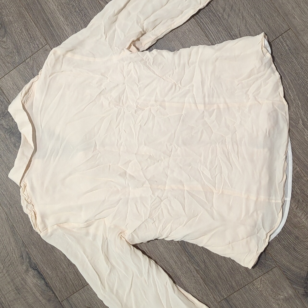 Talbots Vintage Pure Silk Ruched Button Down Blouse - Picture 11 of 11